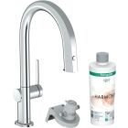 Hansgrohe Système de filtration 210 Aqittura M91, tuyau extensible, 1 jet, kit de démarrage chromé