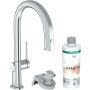 Hansgrohe system filtrujący 210 Aqittura M91, wąż wyciągany, 1 dysza, zestaw startowy chrom