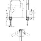 Hansgrohe METROPOL 230 washbasin tap with push-open waste...