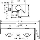 Hansgrohe FINORIS Brausearmatur, Aufputz, mattweiß