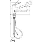 Hansgrohe Zesis M33 Mezclador de fregadero, 150, ducha extraíble, 2 chorros, sBox lite negro mate