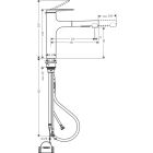 Hansgrohe bateria zlewozmywakowa Zesis M33, 160, wyciągana wylewka, 2 strumienie, sBox lite chrom