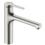 Μείκτης νεροχύτη Hansgrohe Zesis M33, 160, pull-out spray, 2 jet, sBox lite stainless steel look