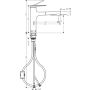 Hansgrohe Spültischmischer Zesis M33, 160, Ausziehbrause, 2 jet chrom