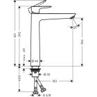 Hansgrohe TALIS E 240 μίξερ νιπτήρα, χωρίς αναδυόμενο απόβλητο μαύρο χρώμιο βουρτσισμένο