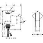 Hansgrohe VIVENIS 80 bateria umywalkowa, bez wylewki,...