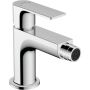 Hansgrohe Rebris E bidet mixer, with metal pop-up waste, chrome