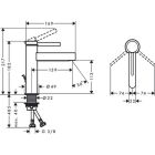 Hansgrohe FINORIS 110 basin mixer, with pop-up waste set...