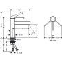 Hansgrohe FINORIS 110 Waschtischmischer, mit Zugstangen Ablaufgarnitur 1 1/4" mattweiß