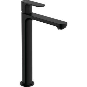 Hansgrohe Robinetterie de lavabo Rebris S, 240 CoolStart, EcoSmart, avec garniture découlement à tirette, noir mat