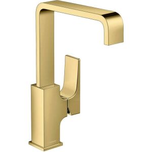 Hansgrohe METROPOL 230 Waschtisch Armatur, mit Push-Open Ablaufgarnitur, polished gold