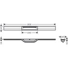 Canal de duche Hansgrohe RainDrain Flex, pode ser encurtado, instalação livre 800mm preto mate