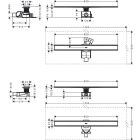 Canal de duche Hansgrohe RainDrain Allround, conjunto...