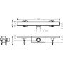 Canaletta doccia RainDrain Compact Hansgrohe, installazione standard piastrellabile 700 mm