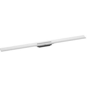 Canal de duche Hansgrohe RainDrain Flex, pode ser encurtado, montagem na parede 1200mm branco mate