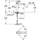 Misturadora de lavatório Grohe Eurosmart,...