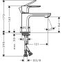 Hansgrohe Rebris E 80 Waschtischmischer. CoolStart, ohne Ablaufgarnitur chrom