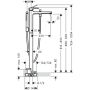 Hansgrohe METROPOL banyo bataryası için hazır montaj seti, ayaklı, 235 mm projeksiyon fırçalanmış bronz