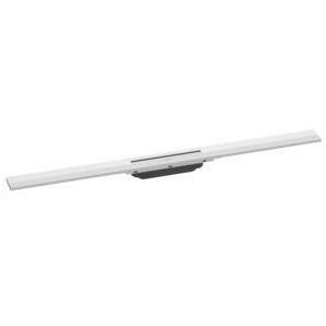 Caniveau de douche RainDrain Flex de Hansgrohe, raccourcissable, montage libre 900 mm blanc mat