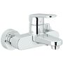 Grohe EUROPLUS bath mixer, exposed pipework, chrome