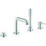 Grohe ESSENCE 4-otworowa jednouchwytowa bateria wannowa, chrom