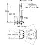 Sistema doccia Grohe EUPHORIA SC SYSTEM, 310 Cube Duo, con miscelatore termostatico hard graphite