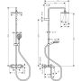 Hansgrohe Duş Borusu VERNIS Shape 230 1jet, banyo termostatlı krom