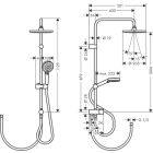 Hansgrohe Showerpipe VERNIS Blend 200 1jet Reno, chrome