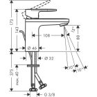 Hansgrohe VERNIS Blend Waschtischmischer 100, isolierte...