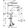 Hansgrohe VERNIS Blend bateria umywalkowa 70, bez wylewki, czarny matowy