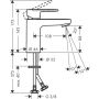 Hansgrohe VERNIS Blend umývadlová batéria 100, bez vyskakovacieho výtoku, chróm