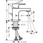 Hansgrohe VERNIS Shape Waschtischmischer 70, CoolStart, mit Zugstangen-Ablaufgarnitur, chrom