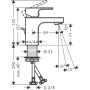 Hansgrohe VERNIS Shape Waschtischmischer 70, CoolStart, mit Zugstangen-Ablaufgarnitur, chrom