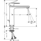 Hansgrohe VERNIS Blend Robinetterie de lavabo 190,...