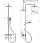 Hansgrohe Duş Borusu Vernis Blend 240, termostatlı 1 jet...