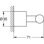 Crochet pour peignoir de bain Grohe ATRIO, chromé