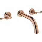 Grohe Atrio three-hole basin tap, lever handles, warm sunset