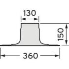 VAILLANT düz çatı bileziği 360x150 mm