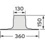 Colar de telhado plano VAILLANT 360x150 mm