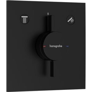 Hansgrohe DuoTurn E Thermostat Fertigset, Unterputz, 2 Verbraucher mattschwarz