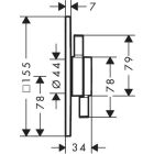 Hansgrohe DuoTurn E, set de finition thermostatique,...