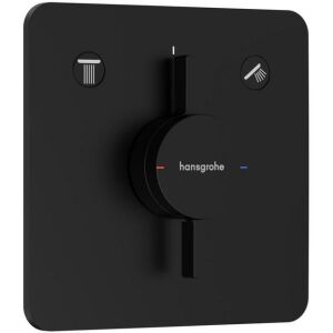 Hansgrohe DuoTurn Q Termostato, set de montaje, empotrado, 2 consumidores, negro mate