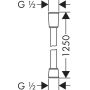 Σωλήνας ντους Hansgrohe ISIFLEX, 1250mm μαύρο βουρτσισμένο