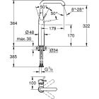 Μίξερ λεκάνης Grohe ESSENCE, XL μέγεθος supersteel