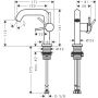 Hansgrohe Tecturis S Waschtischmischer, Fine CooStart, Ausladung 130mm, Push-Open, mattschwarz