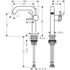 Hansgrohe Tecturis S Mezclador de lavabo, Fine CooStart, proyección 139 mm, Push-Open negro mate