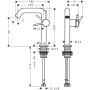 Hansgrohe Tecturis S Mezclador de lavabo, Fine CooStart, proyección 139 mm, Push-Open negro mate