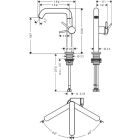 Hansgrohe Tecturis S Waschtischmischer, Fine CooStart, Ausladung 154mm, mit Push-Open mattschwarz