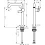 Hansgrohe Tecturis S Waschtischmischer, Fine CooStart, Ausladung 167mm, Push-Open mattschwarz