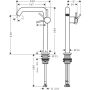 Hansgrohe Tecturis S μίξερ νιπτήρα, Fine CooStart, προβολή 167mm, χωρίς αναδυόμενο απόβλητο μαύρο ματ